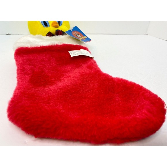NWT Warner Brothers Looney Tunes Plush Tweety Bird Christmas Stocking Cartoon 97 - Picture 2 of 15